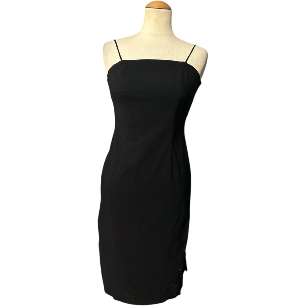 Heart Moon Star Black Mini Slip Dress
